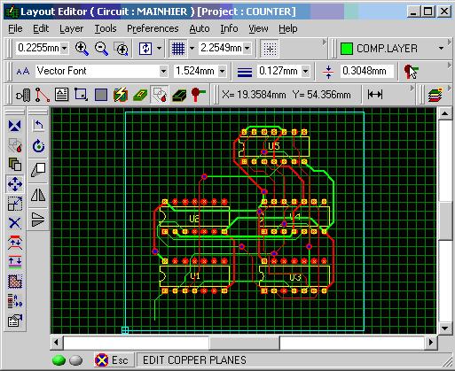 PCB layout Editor